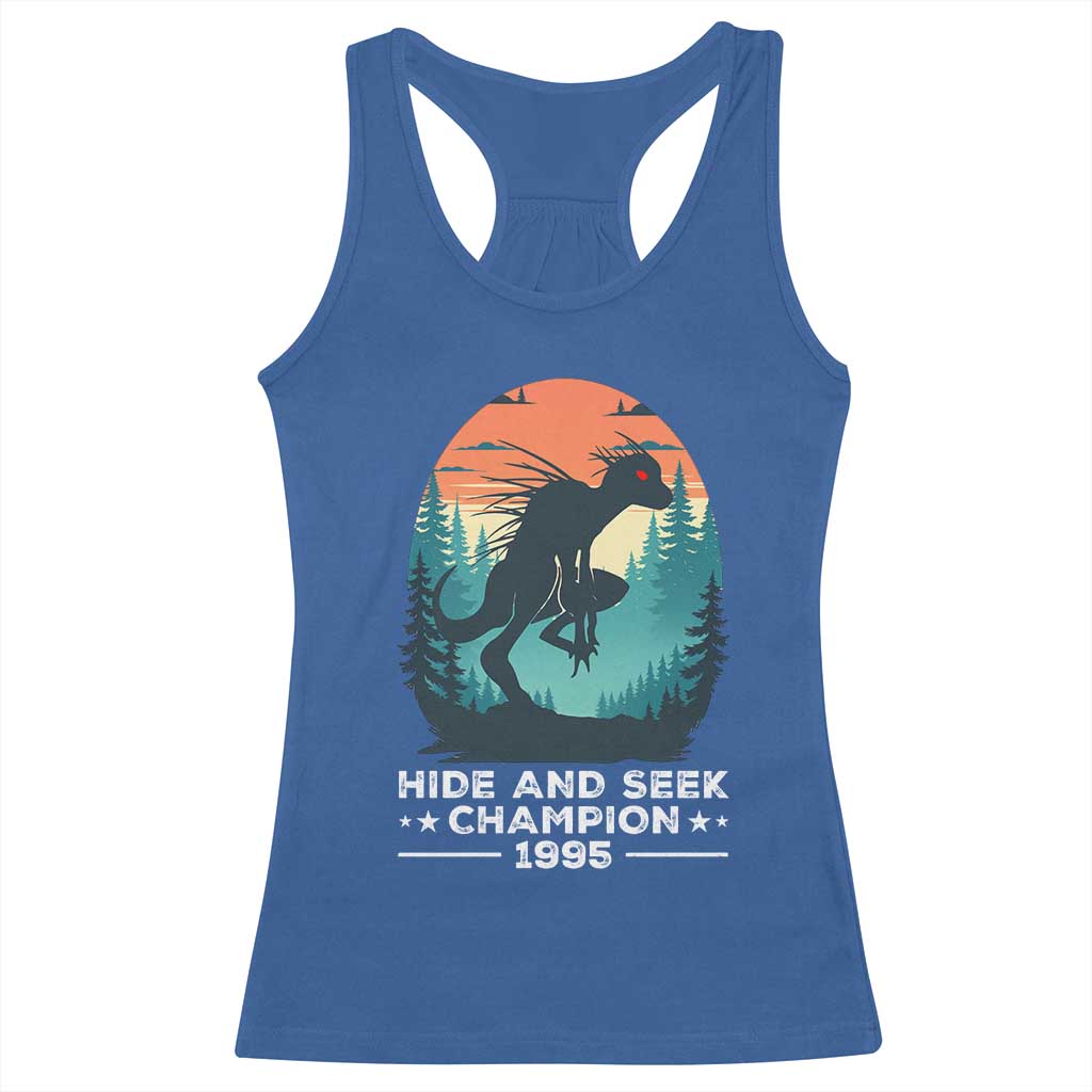 Chupacabra Racerback Tank Top Gothic Humor Hide And Seek Champion Gift - Wonder Print Shop