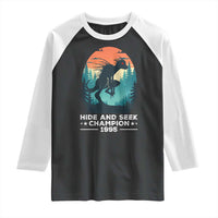 Chupacabra Raglan Shirt Gothic Humor Hide And Seek Champion Gift - Wonder Print Shop