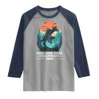 Chupacabra Raglan Shirt Gothic Humor Hide And Seek Champion Gift - Wonder Print Shop