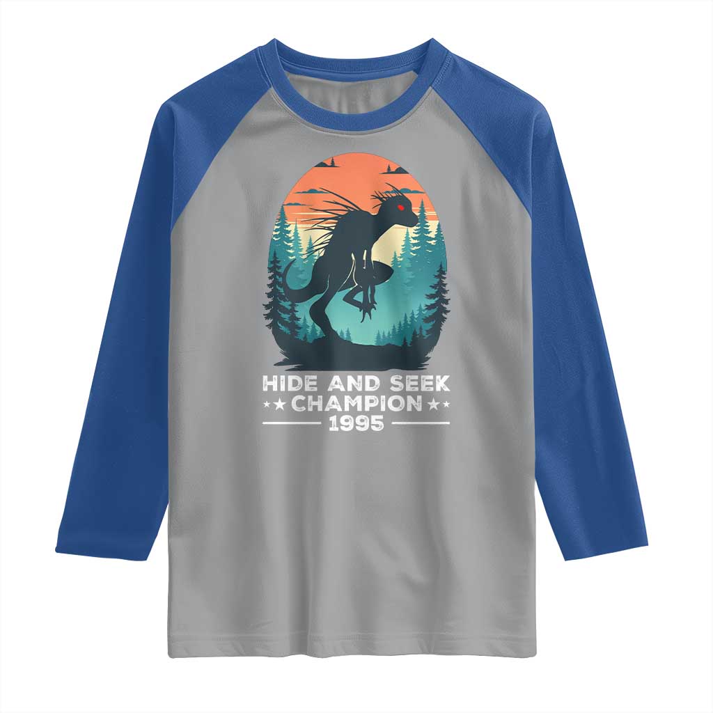 Chupacabra Raglan Shirt Gothic Humor Hide And Seek Champion Gift - Wonder Print Shop