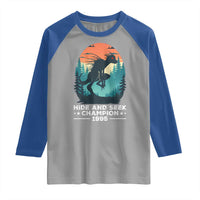 Chupacabra Raglan Shirt Gothic Humor Hide And Seek Champion Gift - Wonder Print Shop