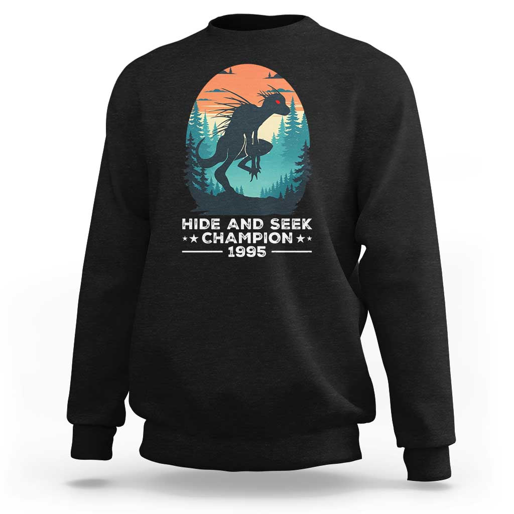 Chupacabra Sweatshirt Gothic Humor Hide And Seek Champion Gift - Wonder Print Shop