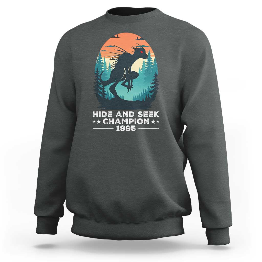Chupacabra Sweatshirt Gothic Humor Hide And Seek Champion Gift - Wonder Print Shop