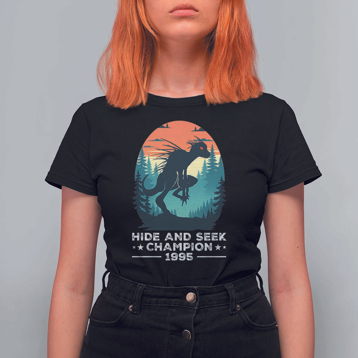 Chupacabra T Shirt For Women Gothic Humor Hide And Seek Champion Gift - Wonder Print Shop