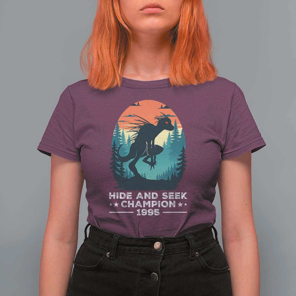 Chupacabra T Shirt For Women Gothic Humor Hide And Seek Champion Gift - Wonder Print Shop