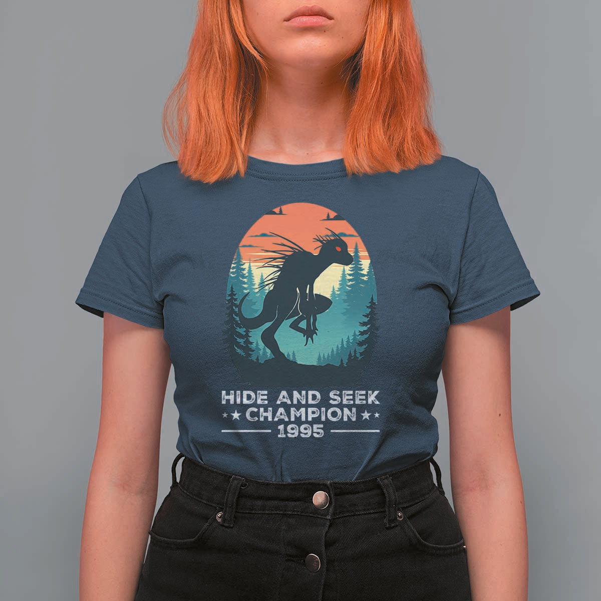 Chupacabra T Shirt For Women Gothic Humor Hide And Seek Champion Gift - Wonder Print Shop