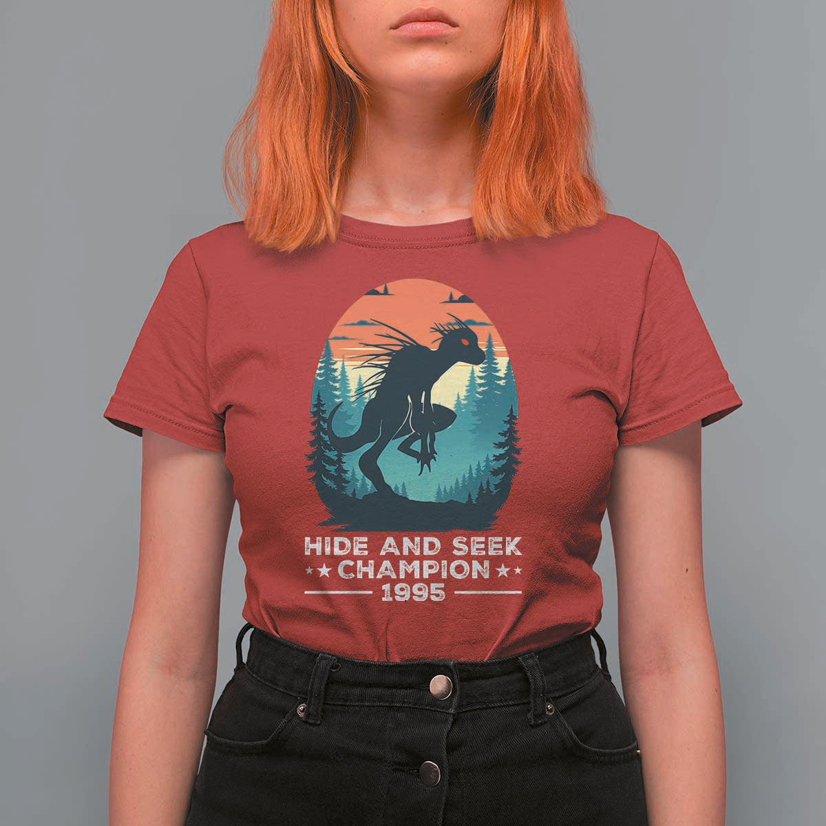 Chupacabra T Shirt For Women Gothic Humor Hide And Seek Champion Gift - Wonder Print Shop