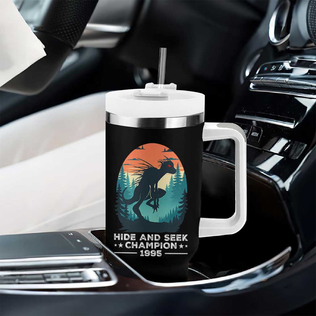 Chupacabra Tumbler With Handle Gothic Humor Hide And Seek Champion Gift
