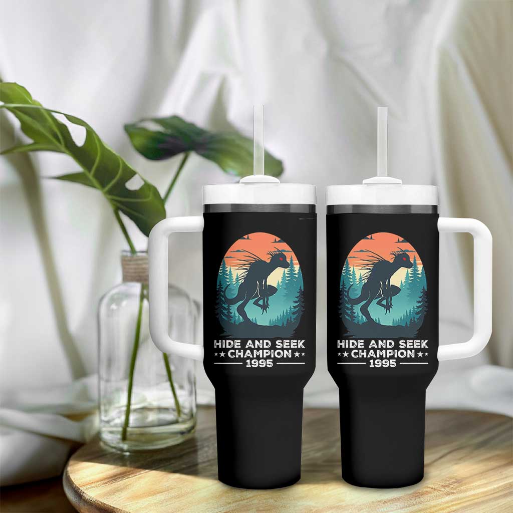 Chupacabra Tumbler With Handle Gothic Humor Hide And Seek Champion Gift