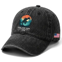 Chupacabra Washed Cotton Baseball Cap Gothic Humor Hide And Seek Champion Gift