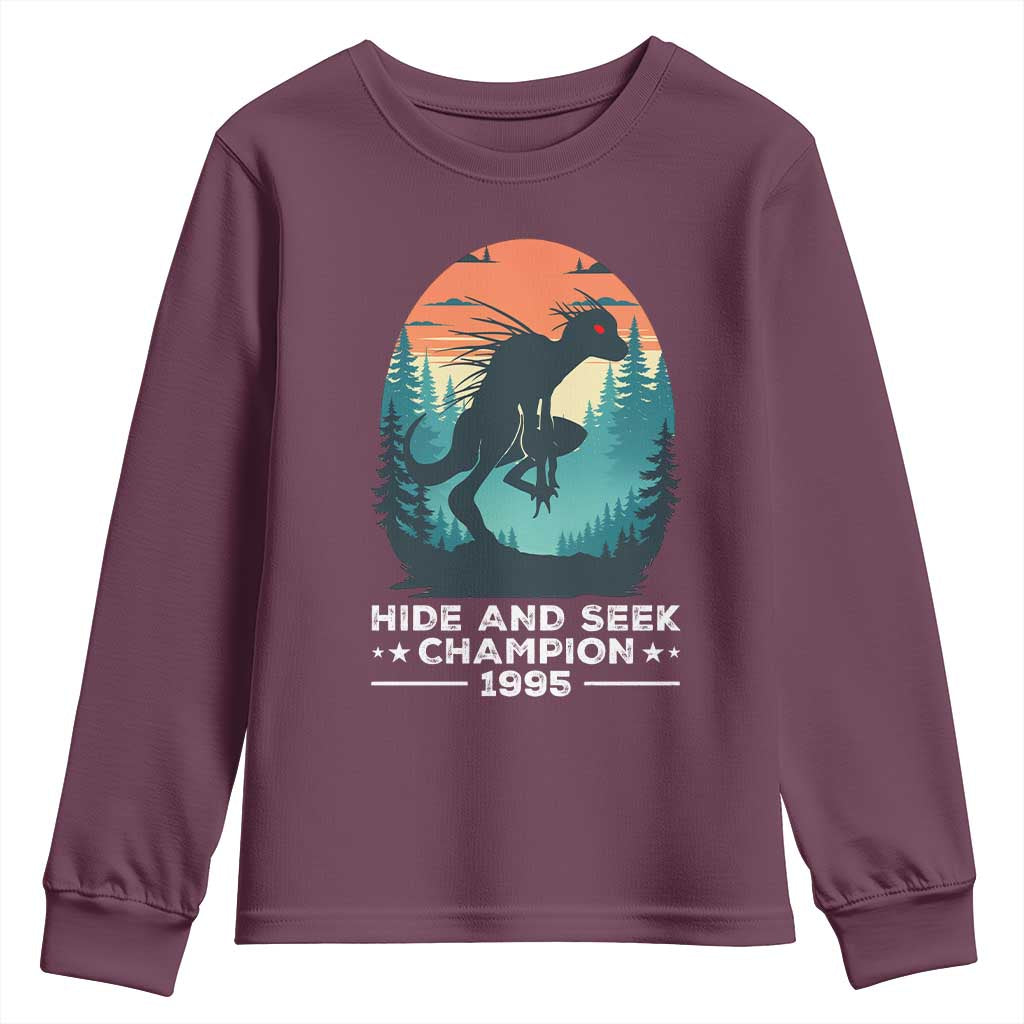 Chupacabra Youth Sweatshirt Gothic Humor Hide And Seek Champion Gift - Wonder Print Shop
