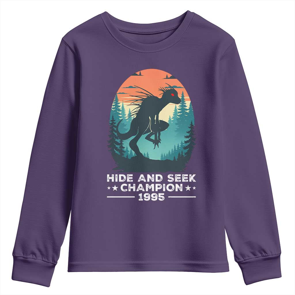 Chupacabra Youth Sweatshirt Gothic Humor Hide And Seek Champion Gift - Wonder Print Shop