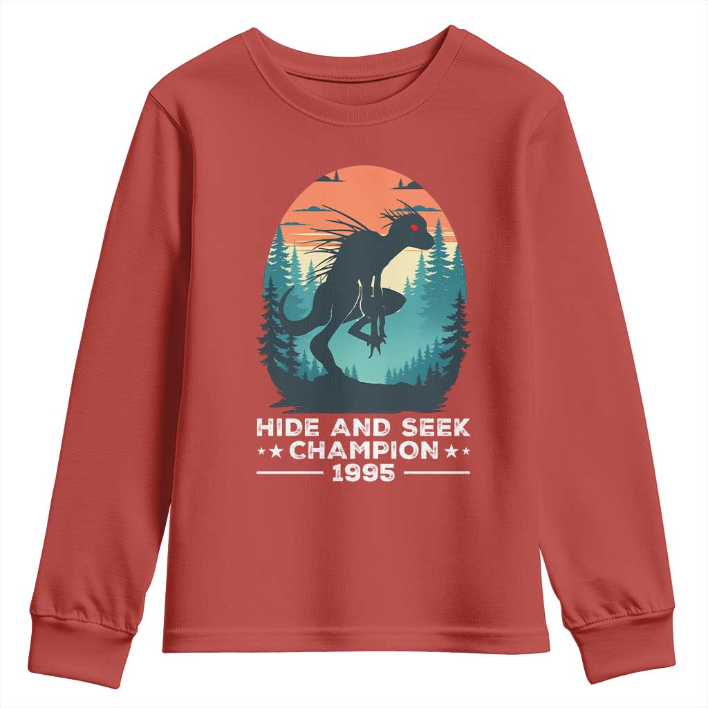 Chupacabra Youth Sweatshirt Gothic Humor Hide And Seek Champion Gift - Wonder Print Shop