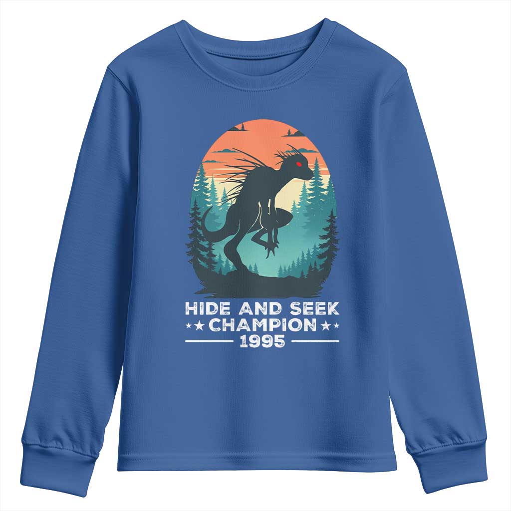 Chupacabra Youth Sweatshirt Gothic Humor Hide And Seek Champion Gift - Wonder Print Shop