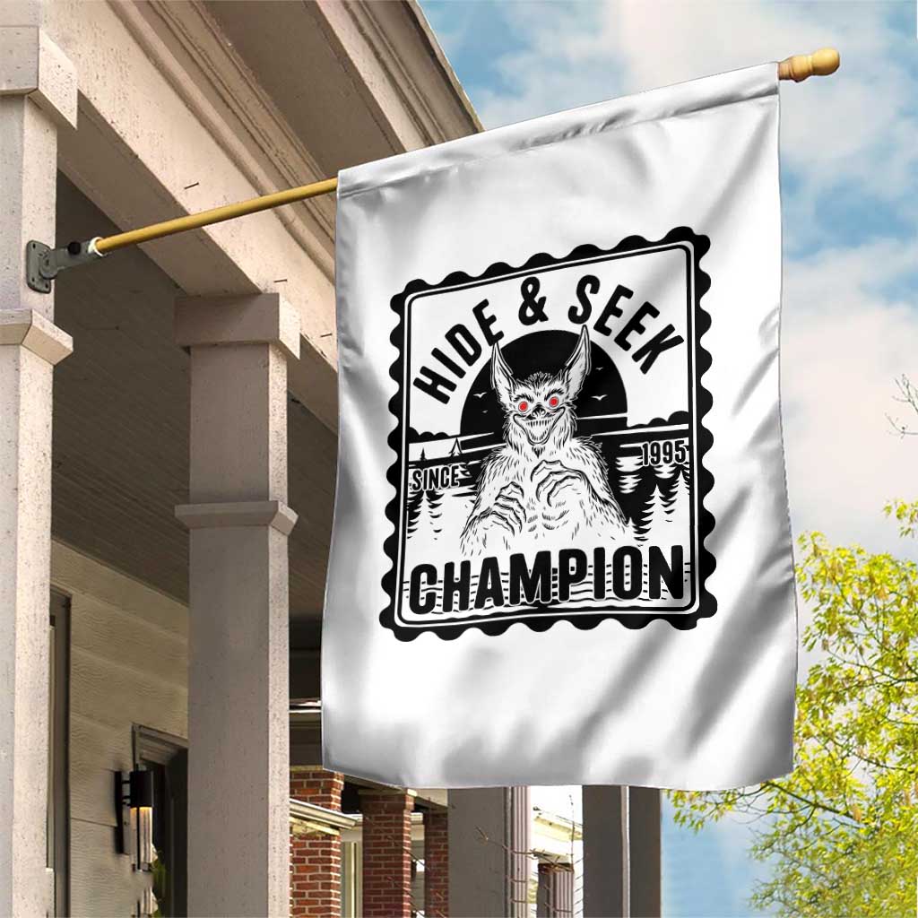 Chupacabra Hide And Seek Champion Since 1995 Garden Flag Cryptid Gift - Wonder Print Shop