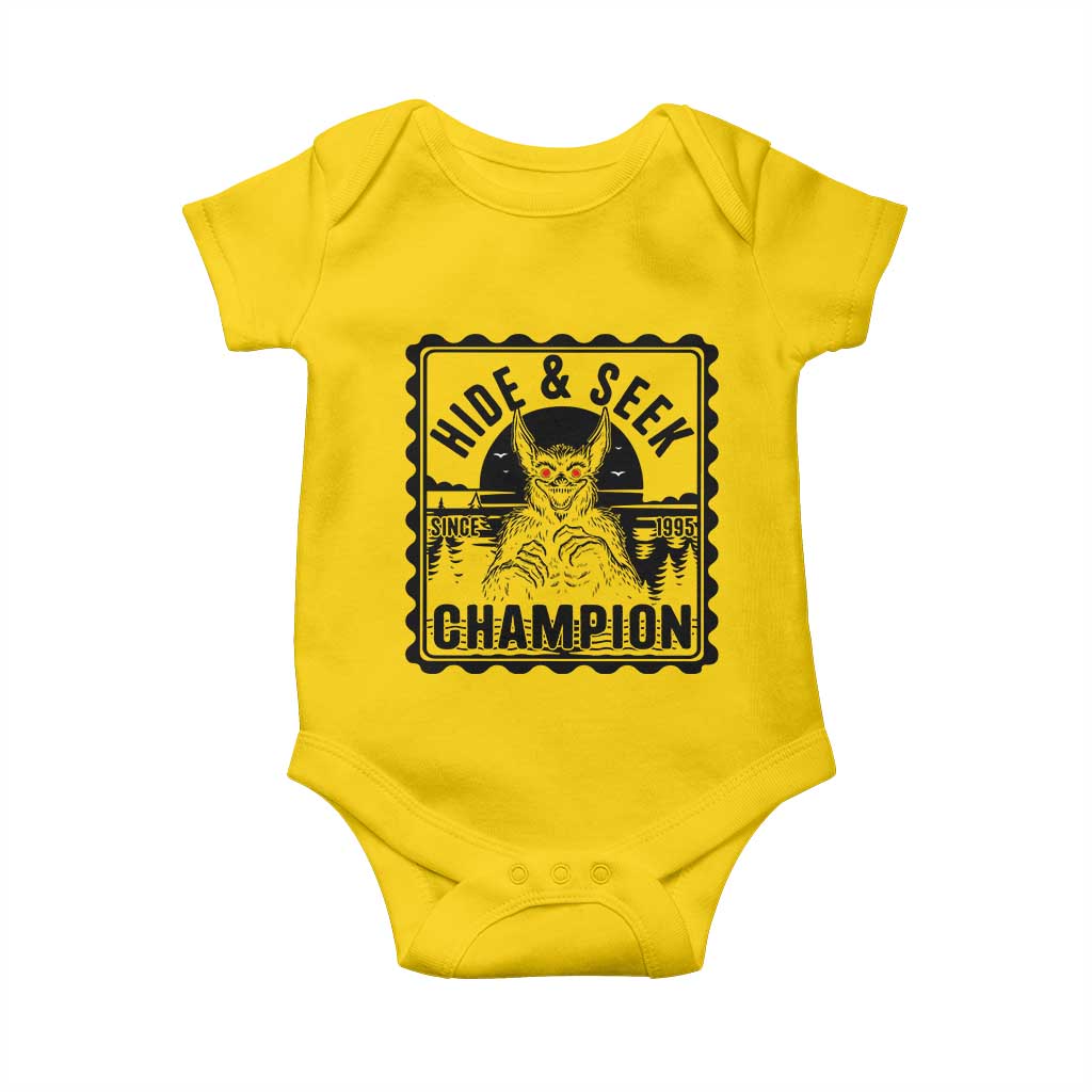 Chupacabra Hide And Seek Champion Since 1995 Baby Onesie Cryptid Gift - Wonder Print Shop