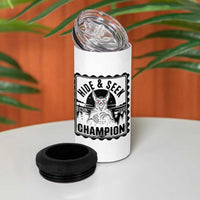 Chupacabra Hide And Seek Champion Since 1995 4 in 1 Can Cooler Tumbler Cryptid Gift