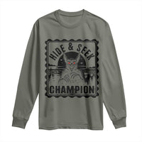 Chupacabra Hide And Seek Champion Since 1995 Long Sleeve Shirt Cryptid Gift - Wonder Print Shop