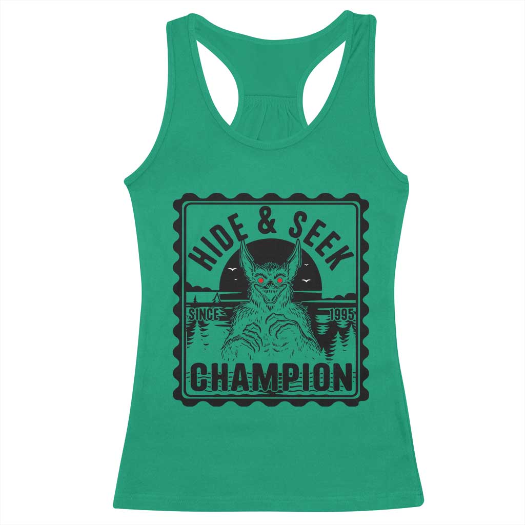Chupacabra Hide And Seek Champion Since 1995 Racerback Tank Top Cryptid Gift - Wonder Print Shop