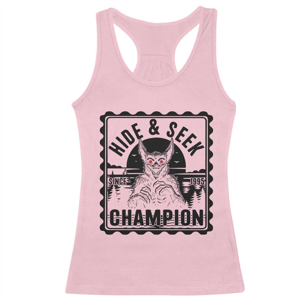 Chupacabra Hide And Seek Champion Since 1995 Racerback Tank Top Cryptid Gift - Wonder Print Shop