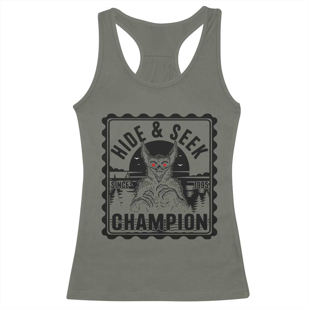 Chupacabra Hide And Seek Champion Since 1995 Racerback Tank Top Cryptid Gift - Wonder Print Shop