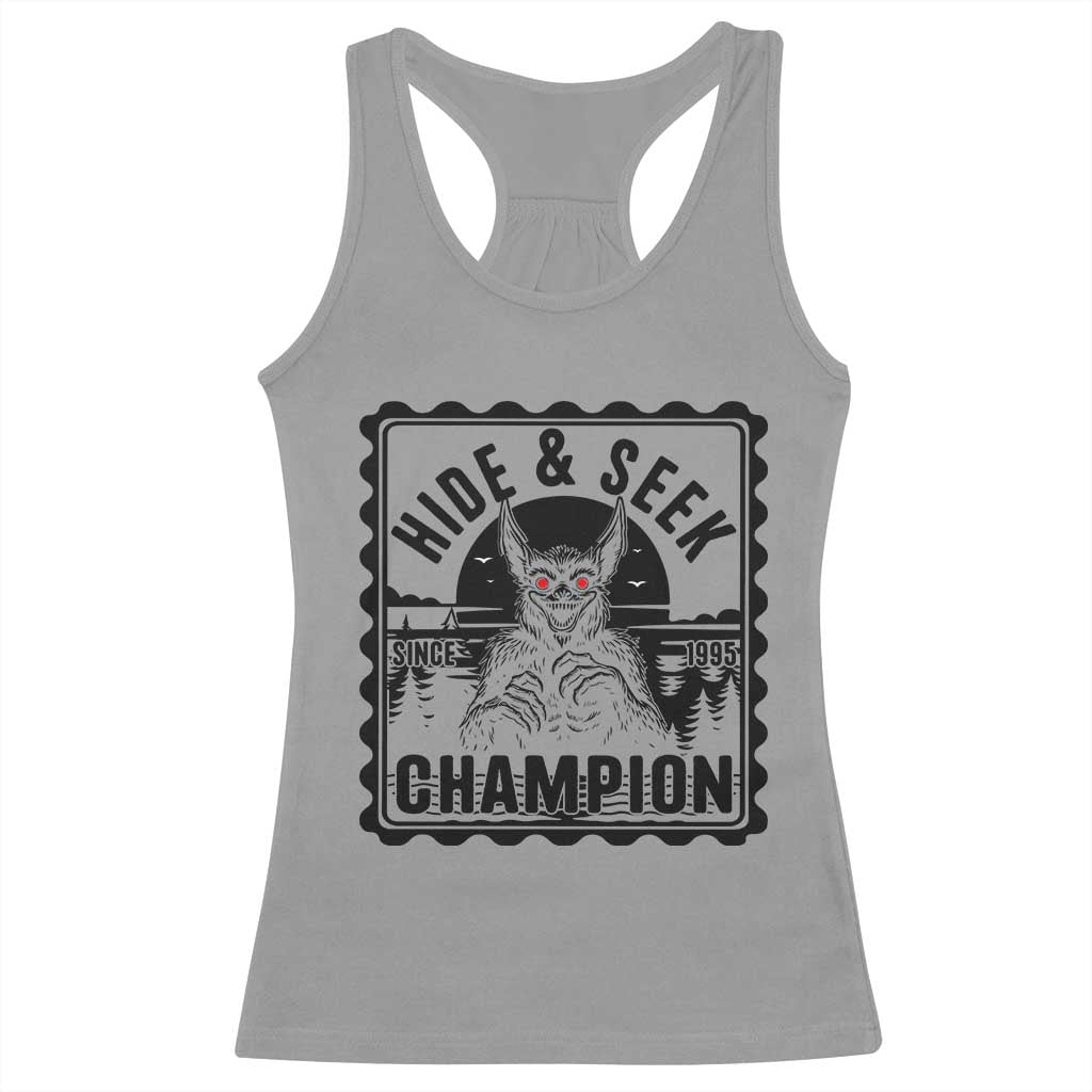 Chupacabra Hide And Seek Champion Since 1995 Racerback Tank Top Cryptid Gift - Wonder Print Shop