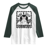 Chupacabra Hide And Seek Champion Since 1995 Raglan Shirt Cryptid Gift - Wonder Print Shop