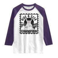 Chupacabra Hide And Seek Champion Since 1995 Raglan Shirt Cryptid Gift - Wonder Print Shop