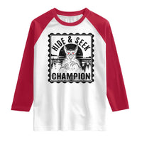 Chupacabra Hide And Seek Champion Since 1995 Raglan Shirt Cryptid Gift - Wonder Print Shop
