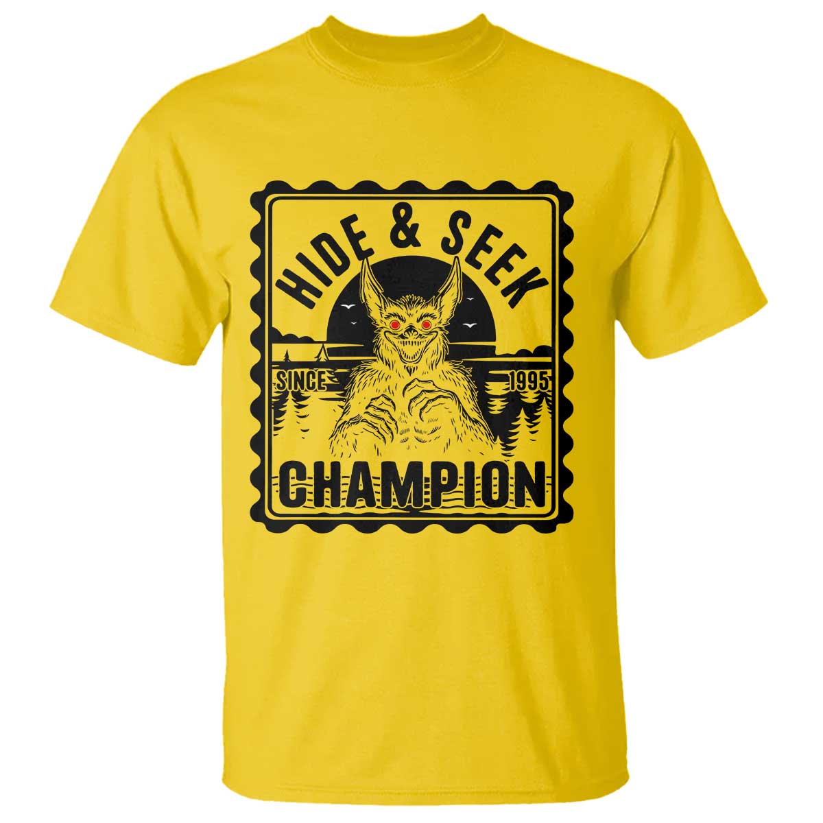Chupacabra Hide And Seek Champion Since 1995 T Shirt Cryptid Gift - Wonder Print Shop