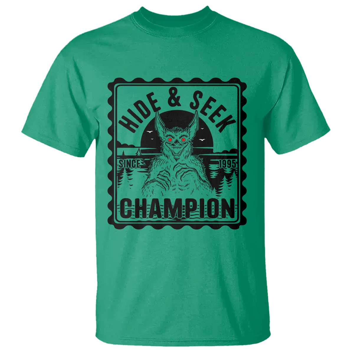 Chupacabra Hide And Seek Champion Since 1995 T Shirt Cryptid Gift - Wonder Print Shop