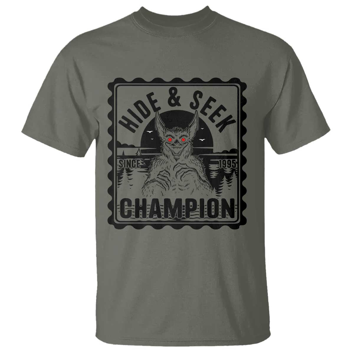 Chupacabra Hide And Seek Champion Since 1995 T Shirt Cryptid Gift - Wonder Print Shop