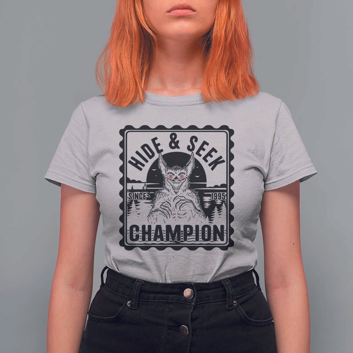 Chupacabra Hide And Seek Champion Since 1995 T Shirt For Women Cryptid Gift - Wonder Print Shop