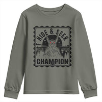 Chupacabra Hide And Seek Champion Since 1995 Youth Sweatshirt Cryptid Gift - Wonder Print Shop