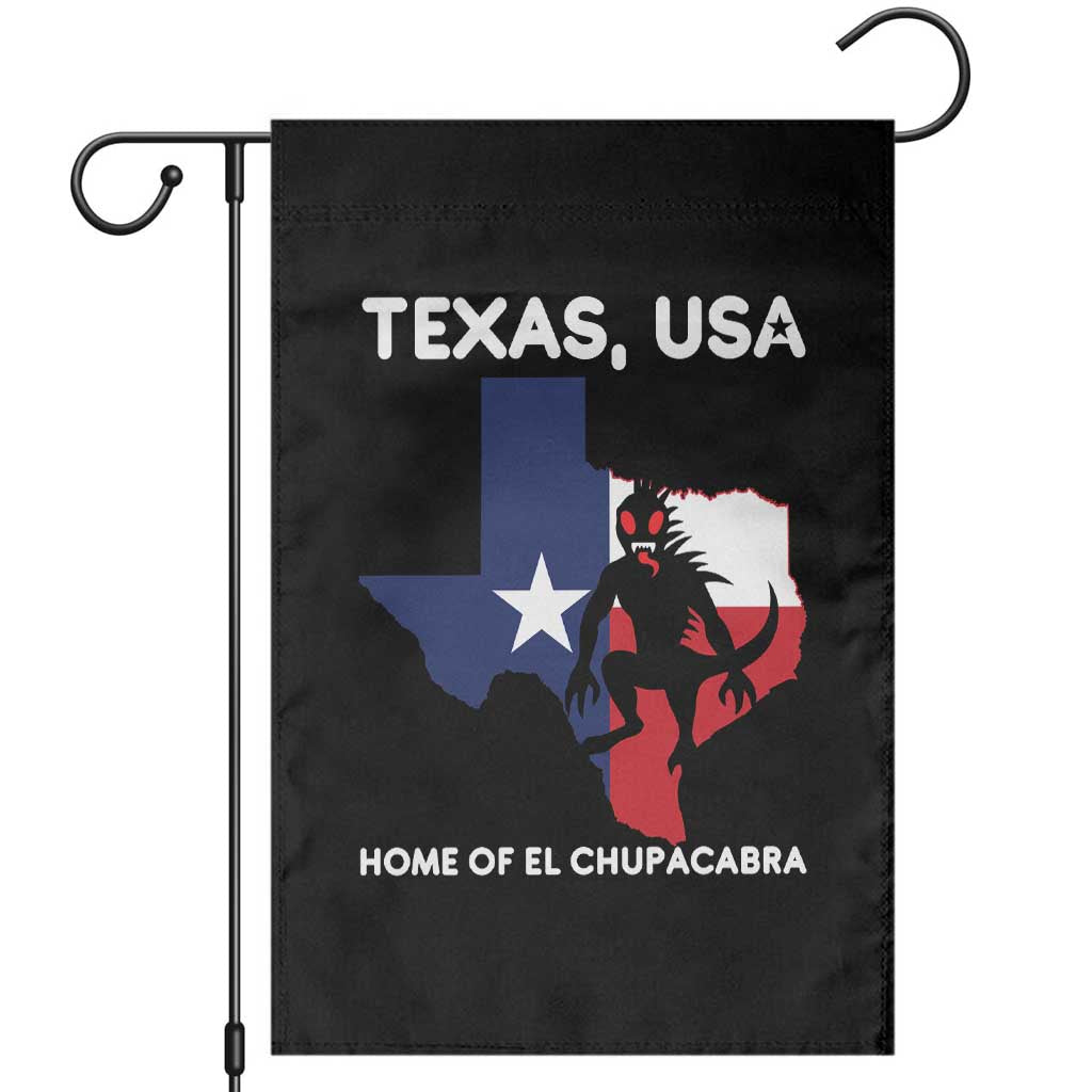 Chupacabra Texas Garden Flag Home Of El Chupacabra Gothic Horror Gift - Wonder Print Shop