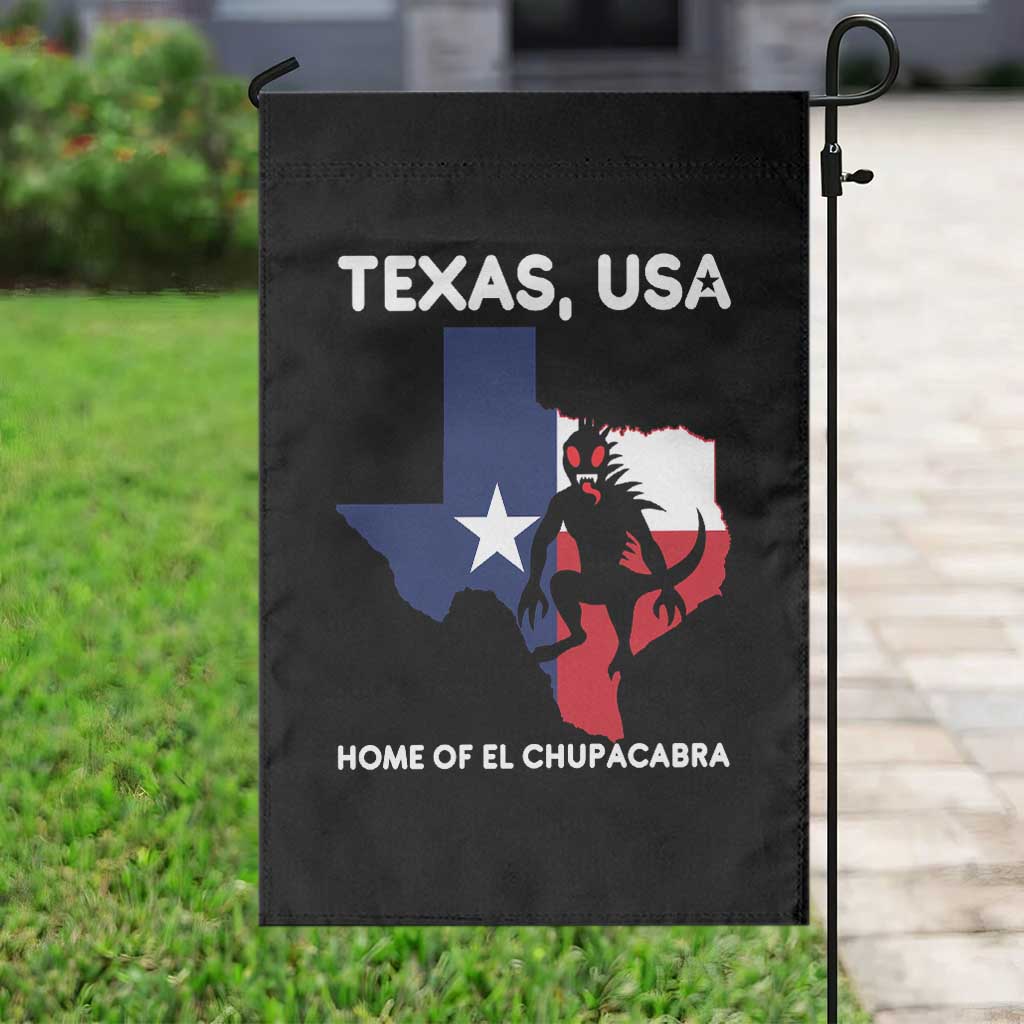 Chupacabra Texas Garden Flag Home Of El Chupacabra Gothic Horror Gift - Wonder Print Shop
