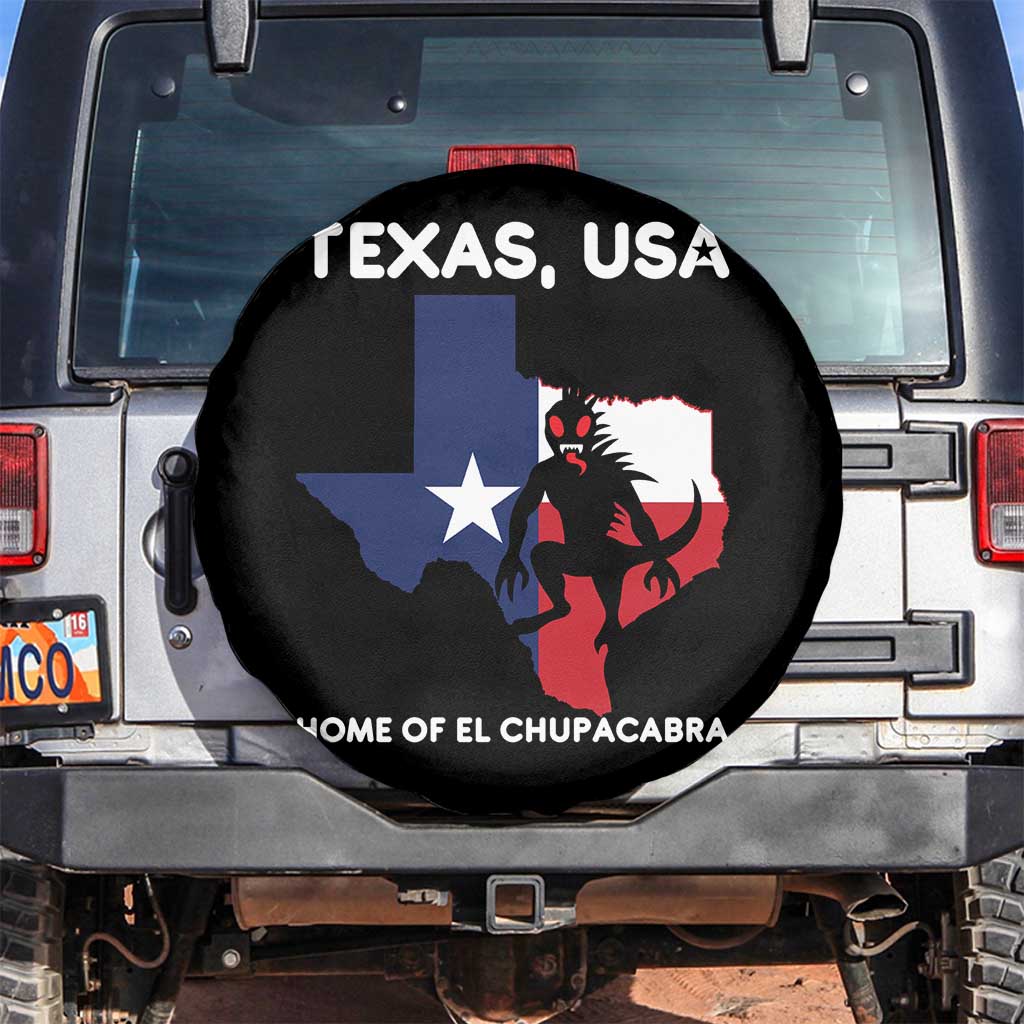 Chupacabra Texas Spare Tire Cover Home Of El Chupacabra Gothic Horror Gift - Wonder Print Shop
