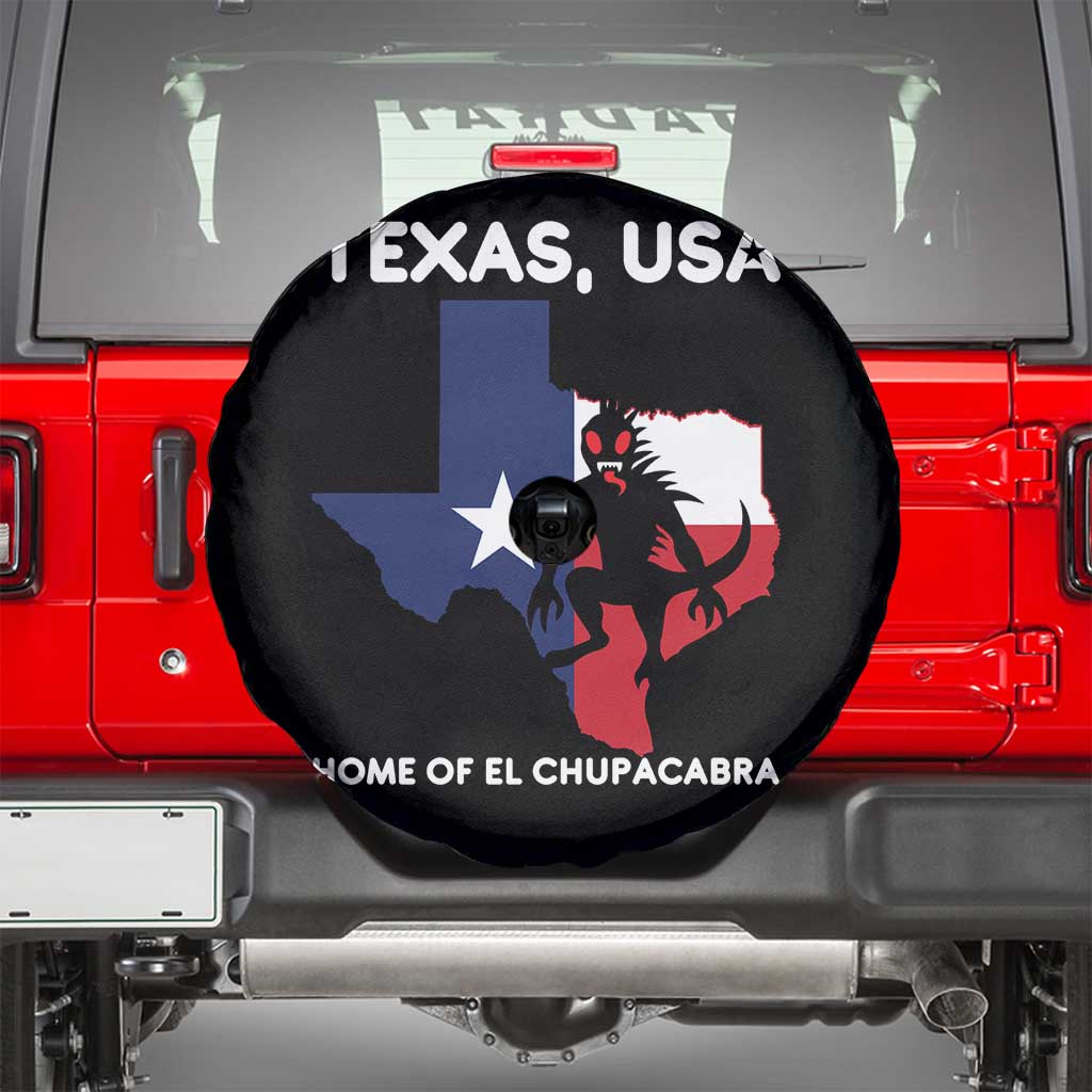 Chupacabra Texas Spare Tire Cover Home Of El Chupacabra Gothic Horror Gift - Wonder Print Shop