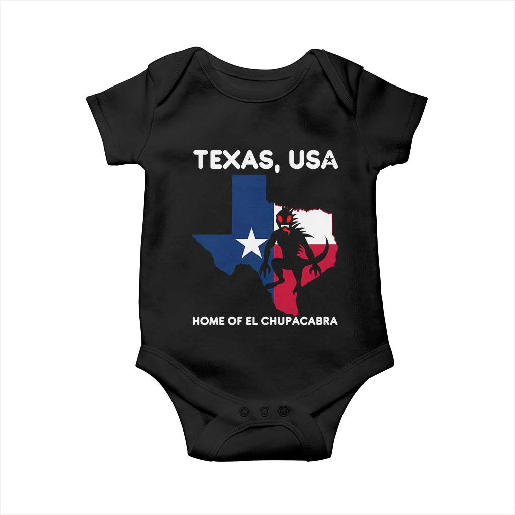 Chupacabra Texas Baby Onesie Home Of El Chupacabra Gothic Horror Gift - Wonder Print Shop
