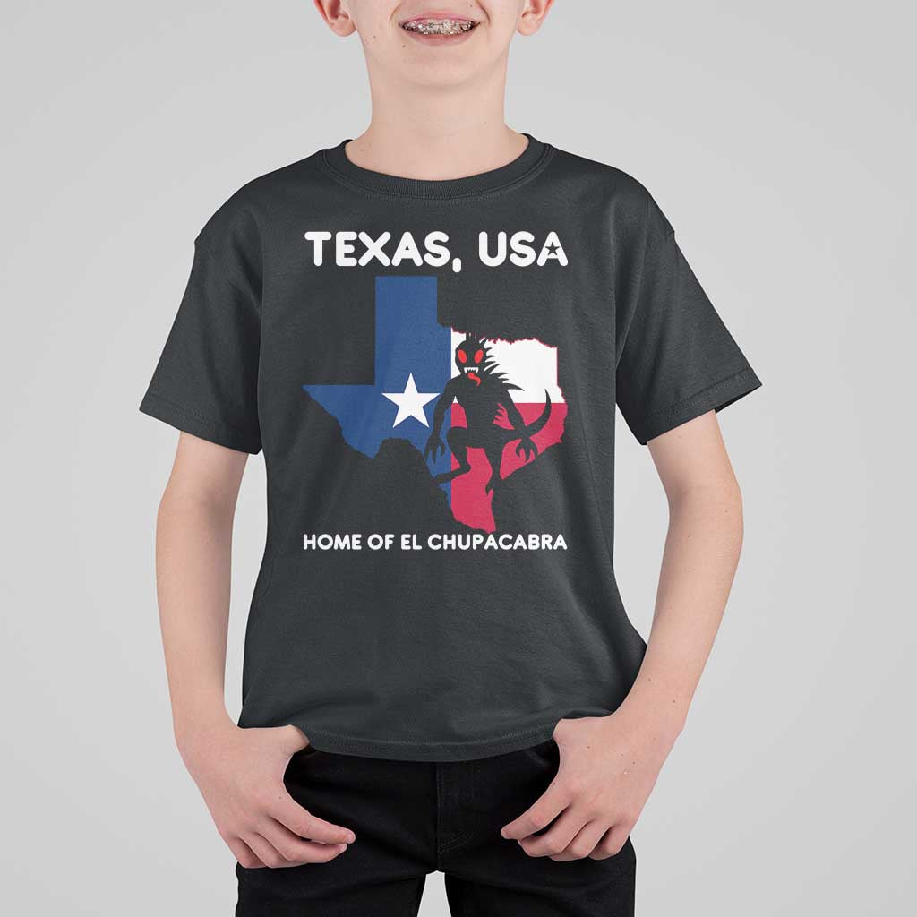 Chupacabra Texas T Shirt For Kid Home Of El Chupacabra Gothic Horror Gift - Wonder Print Shop