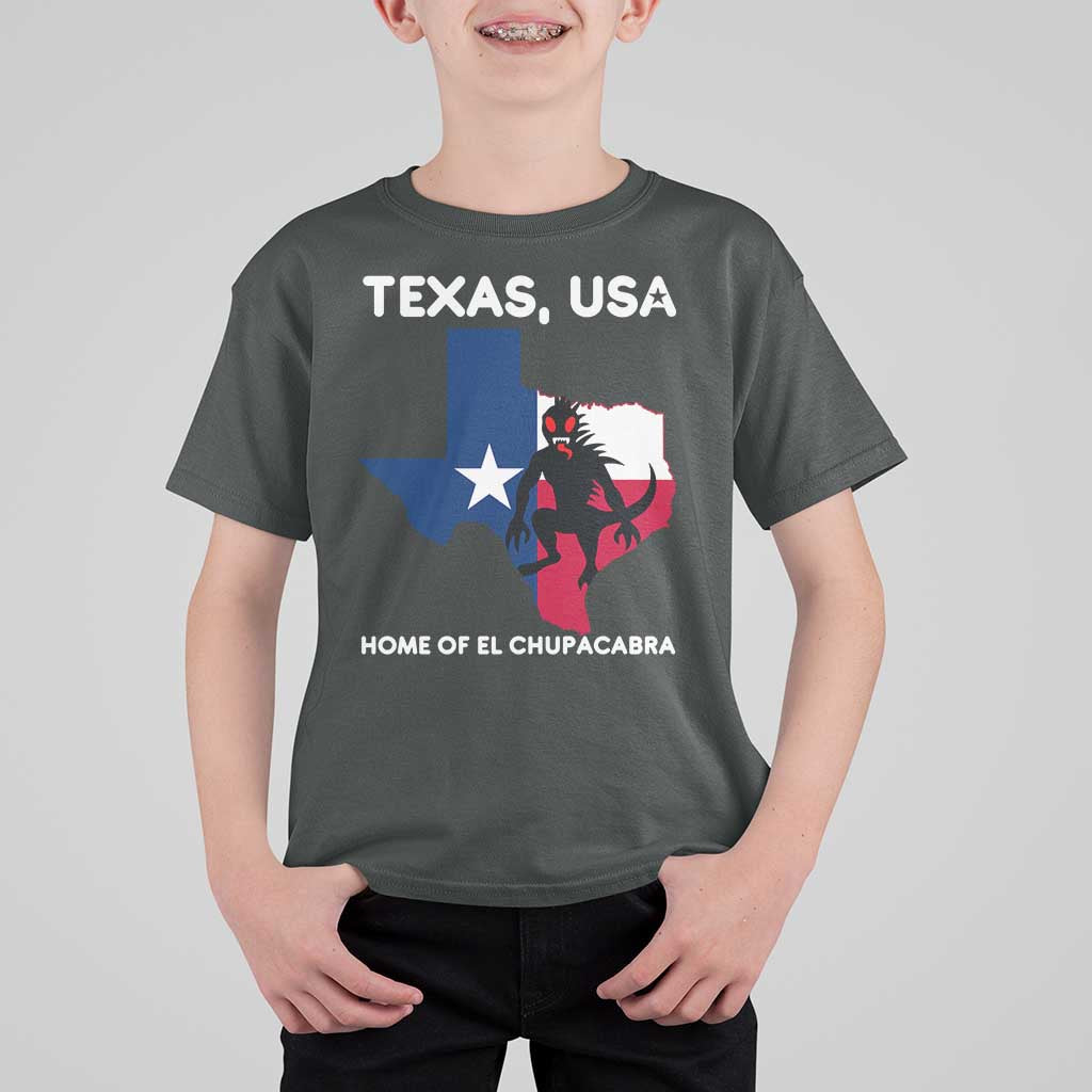 Chupacabra Texas T Shirt For Kid Home Of El Chupacabra Gothic Horror Gift - Wonder Print Shop