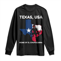 Chupacabra Texas Long Sleeve Shirt Home Of El Chupacabra Gothic Horror Gift - Wonder Print Shop