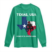 Chupacabra Texas Long Sleeve Shirt Home Of El Chupacabra Gothic Horror Gift - Wonder Print Shop