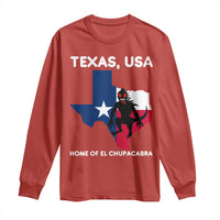 Chupacabra Texas Long Sleeve Shirt Home Of El Chupacabra Gothic Horror Gift - Wonder Print Shop