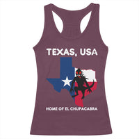 Chupacabra Texas Racerback Tank Top Home Of El Chupacabra Gothic Horror Gift - Wonder Print Shop