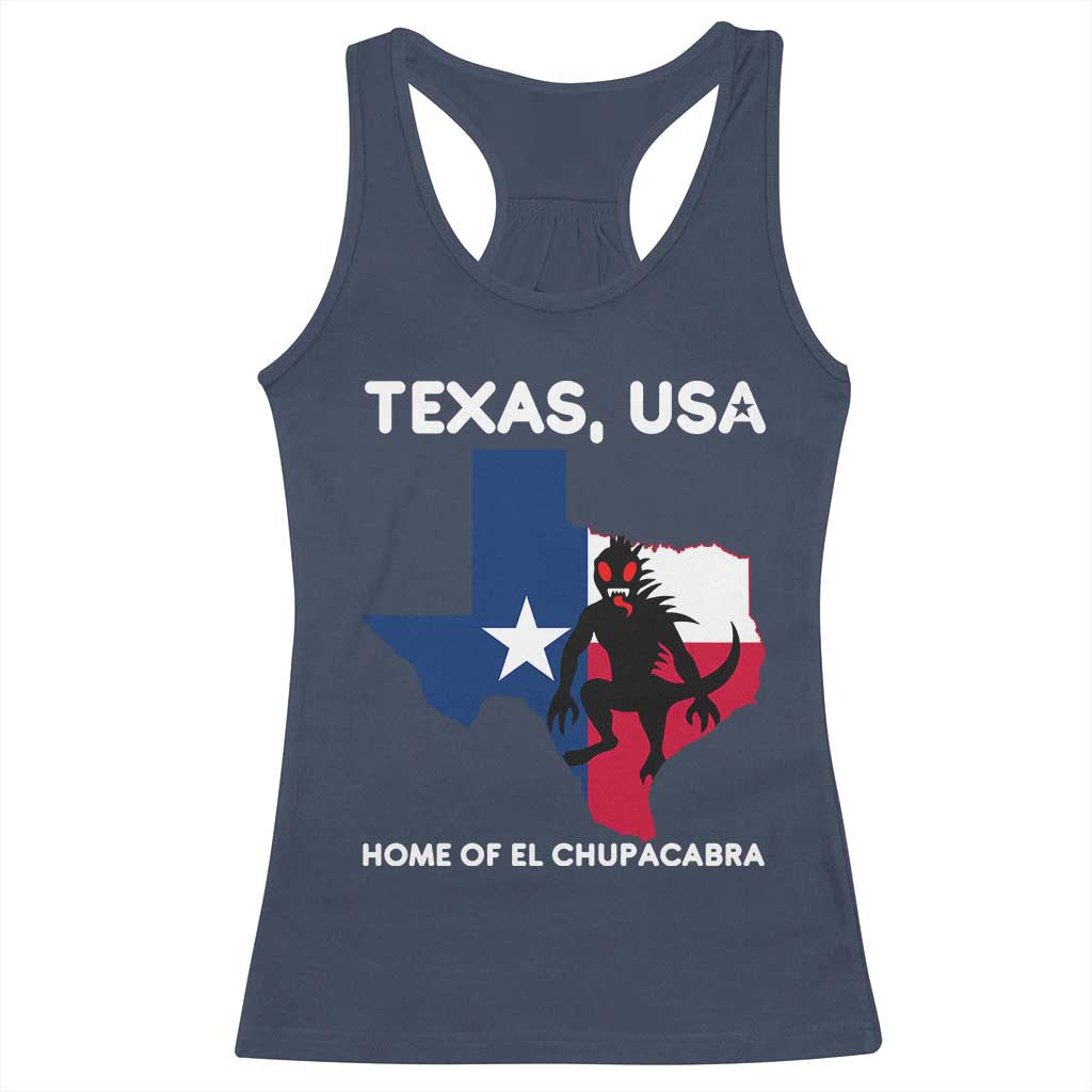 Chupacabra Texas Racerback Tank Top Home Of El Chupacabra Gothic Horror Gift - Wonder Print Shop