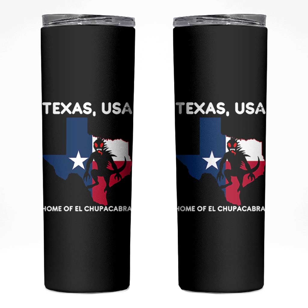 Chupacabra Texas Skinny Tumbler Home Of El Chupacabra Gothic Horror Gift