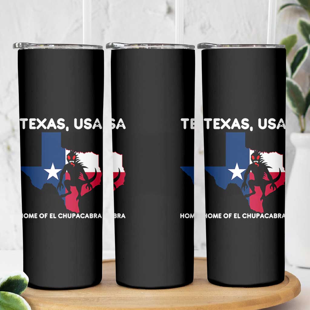 Chupacabra Texas Skinny Tumbler Home Of El Chupacabra Gothic Horror Gift