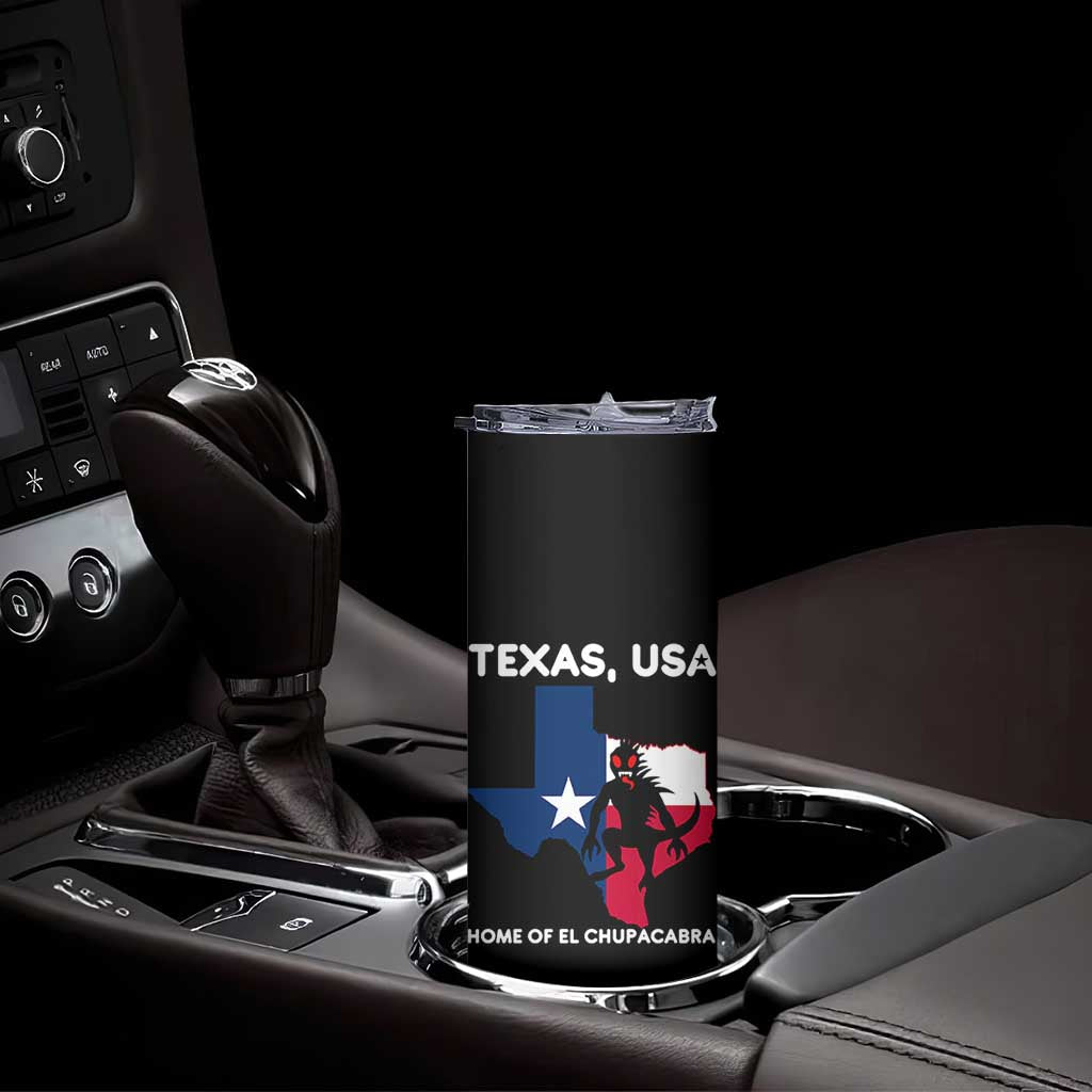 Chupacabra Texas Skinny Tumbler Home Of El Chupacabra Gothic Horror Gift