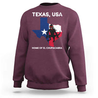 Chupacabra Texas Sweatshirt Home Of El Chupacabra Gothic Horror Gift - Wonder Print Shop